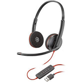 Plantronics 214012-01 Blackwire 3320 Microsoft USB-A Binaural Headset